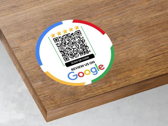 Review Us On Google Sticker - QRcode5