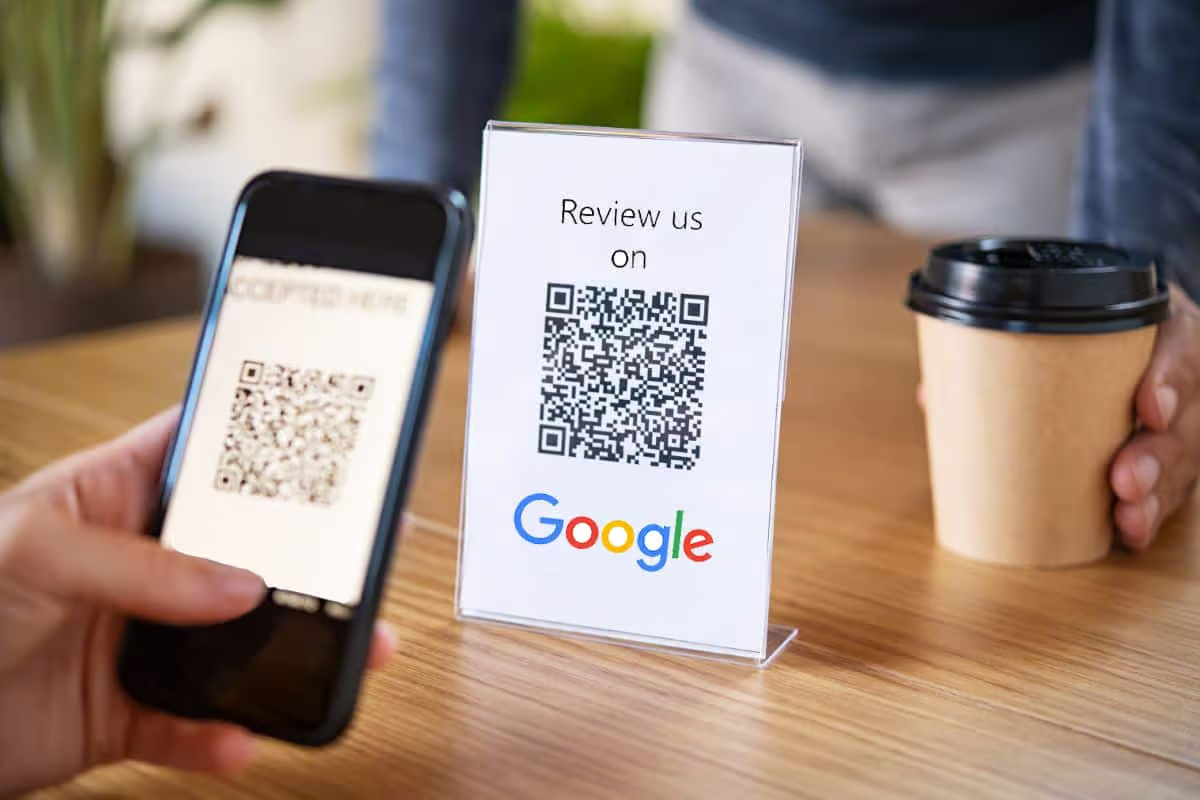 Review Us On Google Sticker - QRcode7